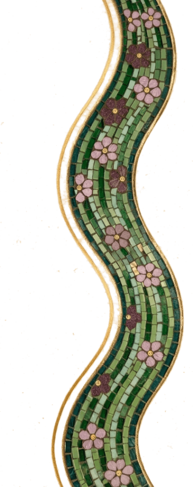 Handcrafted Mosaic Ribbon Border
